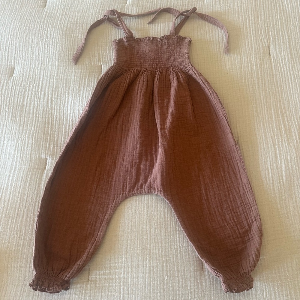 Rylee + Cru Chocolate Gauze Jumpsuit